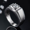wholesale S925 Sterling Silver Ring Trendy Men's Domineering Band Korean Style Fashion Jewelry Simulated Diamond Gemstone Wholesale-0-3