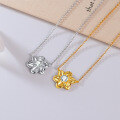 wholesale 925 Silver Plated Moissanite Petal Women's Fashion Pendant, Live Streaming E-commerce Hot Selling Product Europe and America Cross-Border Necklace-0-1