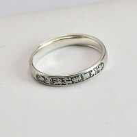 wholesale 925 Sterling Silver New Chinese Style Plain and Smooth "Wish Fulfilled" Ring for Women, Vintage Matte Minimalist Student Band-Women's one piece>Adjustable opening