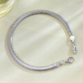 wholesale 925 Silver Metal Material New European and American Ins Minimalist Gold Snake-shaped Bracelet Small Design High-end Sense Snake Chain-0-2
