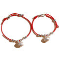wholesale S925 Sterling Silver Chunky Fortune Red String Bracelet for Women, Versatile Small Design Retro Chinese Character "Fu" Woven Rope-0-4