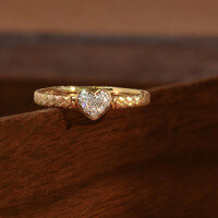 wholesale S925 red elk full-body ring for women, closed fashion genuine versatile daily lightweight luxury love ring in Japanese Korean French style-BZ0120-Gold US Size 8