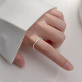 wholesale S925 Silver Korean-style Minimalist Crushed Silver Ring Summer Fresh and Elegant Women's Index Finger Ring R00569-0-1