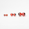 wholesale S925 Silver Pomegranate Red Earrings for Women, Lovely Red Sphere Studs, Elegant Retro Minimalist Accessories E6295-0-0