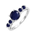 wholesale S925 Sterling Silver High-End Ring with Natural Crystal Topaz Sapphire and Ruby for Men and Women-0-3