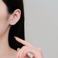 S925 Sterling Silver Moissanite Geometric Triangle Earrings for Women-0-2