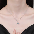 S925 Sterling Silver Moissanite Pendant Necklace Wholesale-0-2