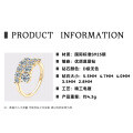 925 Silver 1ct Sweet Dual-Diamond Open Weave Sparkling Light Luxury Ring for Women-0-6