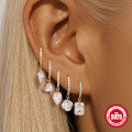 wholesale S925 Sterling Silver Classic Diamond-Encrusted Ultra-Sparkling Hoop Earrings,。-0-0