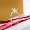 wholesale 925 Silver Shipei New 4-Carat Heart-Shaped 10*10 High Carbon Diamond Ring, Minimalist and Elegant Love Band-0-2