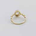 wholesale 9K Gold French Light Luxury Retro Niche-style Moonstone Hollow-out Ring-0-1