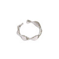 wholesale S925 Sterling Silver 391 Korean Version Minimalist Moebius Twist Open Adjustable Ring for Women, All-Match Student Ring-0-4