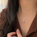 wholesale S925 Sterling Silver Korean Style Gourd Pendant Necklace for Women, Light Luxury Fashion Design Versatile Collarbone Chain with a Premium Feel-0-3
