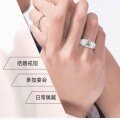 925 Sterling Silver Classic Four-Claw Moissanite Men's Ring-0-1