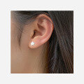 wholesale 999 Sterling Silver Exquisitely Simple Advanced Niche Design Fresh and Delicate Star Earrings M06235-0-1