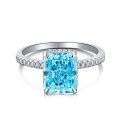 wholesale S925 Sterling Silver European American Style French Blue Zircon Candy Dazzling Women's Ring Accessories Wholesale-0-13