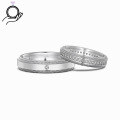 wholesale S925 Sterling Silver INS Style Unisex Couple's Ring with Single Row Diamonds-0-0