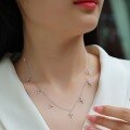 wholesale S925 Silver Necklace Moissanite Pendant Fashion Choker Necklace Cross-Border Best-Selling Accessories Source Factory Wholesale-0-3