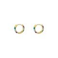 wholesale 925 Silver Tide XiaoBai Sweet and Cool Style Rainbow Elegance Earrings for Women, Minimalist Small Design Sense Stud Earrings-0-4