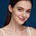 S925 Sterling Silver Moissanite Minimalist Cross-Border Fashion Geometric Ear Hook Earrings-0-0