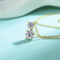 Metal Four-Prong Moissanite Necklace Pendant Fashion Pendant-0-1