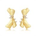 Silver Custom Italian Filigree Ins Vintage Moissanite Skirt Earrings-0-0