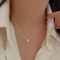 wholesale S925 Sterling Silver Chih Heng Moving Bead Necklace for Women, New Release, Xiaohongshu Viral Hit, Light Luxury Niche Collarbone Chain-0-0