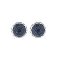 wholesale S925 Sterling Silver Blue Sand Full Star Ear Studs Women's Luxury High-End Earrings for Pierced Ears-0-4