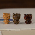 wholesale Metal material cartoon Hello Kitty bow cat rosewood green sandalwood handmade DIY wooden jewelry accessories natural sandalwood-0-0