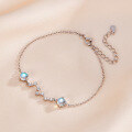 wholesale S925 silver cross-border e-commerce drop shipping pure silver bracelet, moonstone bracelet for women, fashionable and niche design-0-0