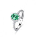S925 Silver 1ct Oval Moissanite Ring for Women-0-0
