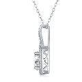 wholesale S925 Silver Necklace Curved Corridor Moissanite Pendant Choker Cross-Border Best-Selling Accessories Source Wholesale-0-4