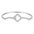 wholesale S925 silver plated with 18k gold, classic 4-prong full moissanite tennis bracelet with minimalist design, 20mm-0-4