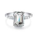 wholesale S925 Sterling Silver New Emerald Cut Ring Pagoda Cut 5 Carat Square Ring Women-0-6