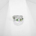 wholesale S925 Silver Luxury Designer Natural Diopside Ring, Prosperity Series Gemstone Ring-0-2