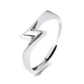 wholesale S925 Sterling Silver Lightning Design Ring, Ins Korean and Japanese Street Style, Niche and Versatile Fashion Accessory-0-4
