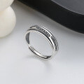wholesale S925 Sterling Silver Retro Minimalist Geometric Baroque Style Versatile Trendy Cold Tone Index Finger Ring-0-0