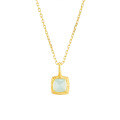 wholesale S925 Gold-Plated Silver with Moonstone and Sky Blue Topaz Double Stone Sugar Loaf Pendant from Dully Jewelry's Autumn Collection-0-0