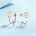 wholesale S925 Sterling Silver Ear Studs Moissanite Earrings Freshwater Pearl Earrings New Fashion Korean Style Ready-to-Ship Wholesale-0-0