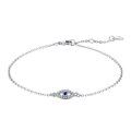 wholesale S925 Sterling Silver Evil Eye Bracelet for Women, Premium Blue Eye Design, Unique and Luxurious Style Accessory-0-10
