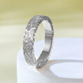 wholesale S925 Sterling Silver ZHUO Zhifan Edition TikTok Viral Crushed Ice Ring, Niche Design Couple Style-0-2