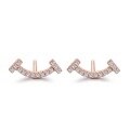 wholesale S925 Sterling Silver Full Diamond Smile Earrings for Women, Small and Exquisite Smile Earrings, High-End Sense Light Luxury Ear Wholesale-0-6