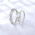 wholesale S925 Sterling Silver The Little Prince Rose Couple Rings, Unisex Matching Bands with Unique Design, Valentine's Day Gift-0-2