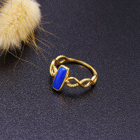 wholesale 925 Silver Japanese Vintage Aget* Royal Style Natural Labradorite Lapis Lazuli Rope Reversible Double-sided Ring-Personalized Double-Sided Flip Ring Hong Kong No. 10