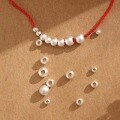wholesale 999 Sterling Silver Ancient Method Spacer Beads Pure Silver Round Beads DIY Stringing Bracelet Anklet Jewelry Making Supplies-0-1