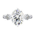 wholesale S925 sterling silver cross-border wholesale 3-carat oval moissanite women's ring high-end jewelry accessories for men-0-5