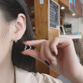 wholesale S925 Sterling Silver Small Heart-shaped Ear Clasp, Fresh and Sweet Korean Style Ins Minimalist Earrings for Women-0-3