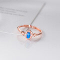 wholesale S925 Sterling Silver Fresh and Sweet Ins Style Niche Design Exquisite Opal Inlaid Ring R02465-0-4