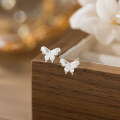 wholesale S925 Sterling Silver Fresh Sweet Ins Style Small and Unique Design Exquisite Minimalist Butterfly Earrings M06426-0-3