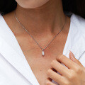 Sterling Silver 1ct Moissanite Marquise Pendant Necklace for Women-0-1